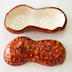 Dish: Brown Ceramic Peanut Shaped Dish